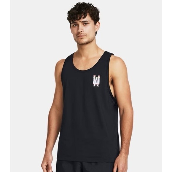 UNDER ARMOUR Love All Athletes Pride Tank Shirt Black Men's M *NEW* 1382882-001 - Picture 1 of 8